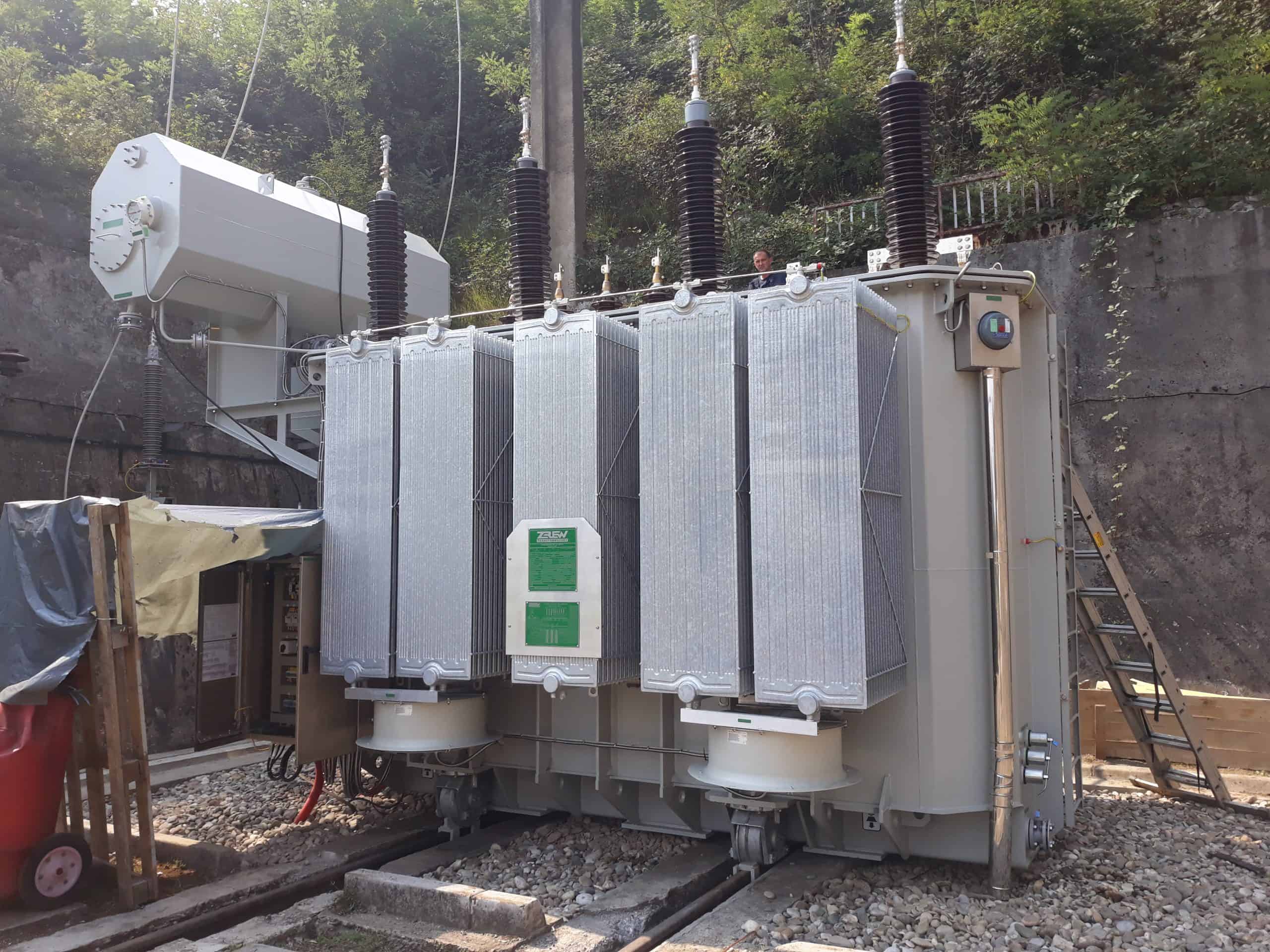 Power transformer installation